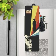 a bookmark with a star wars character on it