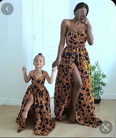 Mom Daughter Outfits, Mommy Daughter Outfits, Mother Daughter Fashion, Ankara Clothing, Mother Daughter Matching Outfits, Mom And Daughter Matching, Mother Daughter Outfits, African Dresses For Kids, African Print Clothing