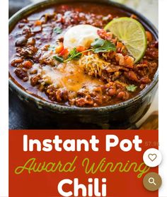 the instant pot award winning chili recipe