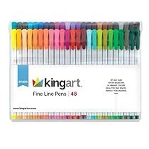 the kingart fine line pens are lined up