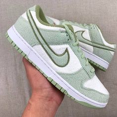 Nike Dunk Low "Green Fleece" Women 6 Available. Brand New In Box 100% Authentic. Fast Shipping All Sales Final Matcha Aesthetic, Calming Pictures, Black Nike Sneakers, Light Blue Shoes, Fleece Women, Black Athletic Shoes, Turf Shoes, Running Sneakers Women, Preppy Shoes