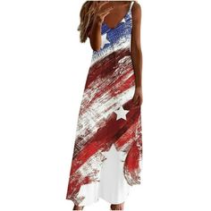 clearance Store,under $5 Clothes StoreClick Here Usmixi Formal Dresses for Women 4th of July High Waist Patriotic Spaghetti Strap Maxi Dresses V-Neck Sleeveless American Flag Print 2023 Summer Long Dress White l FEATURE: Pull on Dress,Strap Dresses,Sleeveless,V-Neck,Long,American Flag Print,This is a casual dress with special design that can show your perfect figure, make you more attractive, and can easily control parties, cocktail,beaches and other occasions. MATERIAL:95% Rayon+5% Spandex.This Long Kaftan Dress, Red Formal Dresses, Women Dresses Casual Summer, Plain Maxi Dress, White Dress Formal, Long Red Dress, Spaghetti Strap Maxi Dress, Off Shoulder Dresses, Long Dress Casual