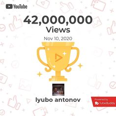 the 10, 000 views logo with an image of a trophy