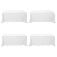 four white tablecloths on top of each other