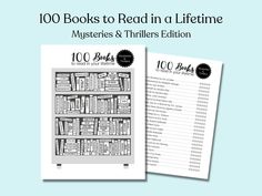 two books with the title 100 books to read in a life time mystery's & th