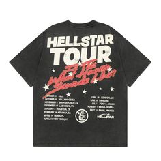 Discover the ultimate metal fan's t-shirt: the Hellstar Tour Path To Paradise. Made from high-quality materials, this t-shirt features an epic design inspired by the band's latest tour. Show off your love for Hellstar and rock out in style.    Fabric:      100% cotton   Size CM / INCH  Length  Chest  Width  M  74 cm   29.13"  116 cm 45.6" 53 cm 20.8" L  76 cm 29.9" 120cm 47.2" 54 cm 21.2" XL  78 cm 30.7" 124 cm 48.8" 55 cm 21.6" Streetwear Tshirt Design, Rave Shirts, Graphic Shirt Design, Metal T Shirts, Tshirt Design Inspiration, Shirt Design Inspiration, Tour Merch, Graphic Tee Design, Concert Shirts