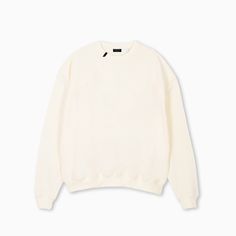 Partch Must Sweatshirt Long Sleeve Organic Cotton Oversized Fit Oversized Cream Sweatshirt, Cream Knitwear, Coastal Wardrobe, Cream Sweater Outfit, Cream Crewneck, Blank Apparel, Sweater Oversize, Sweater Oversized, Sweatshirt Crewneck