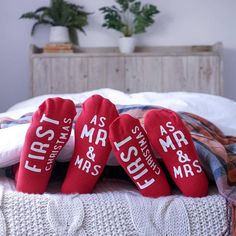 Our First Christmas as Mr and Mrs socks make a perfect couples Christmas gift.A great way to reminisce about the wedding day and celebrate many happy Christmases together, the couple are sure to love their matching socks!The christmas socks come in a choice of red or black and will have the message 'first christmas as Mr & Mrs' printed in white. There is also the option of 'Mr & Mr' or 'Mrs & Mrs'.Your socks will arrive presented in our gorgeous bespoke box.*Available in black or red Mr And Mrs Christmas Gifts, Couples Socks, Couples Christmas Gift, Personalized Halloween Bags, Lots Of Socks, Bespoke Boxes, Halloween Goodie Bags, Couples Christmas, Mr Christmas