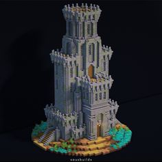 a model of a castle made out of legos