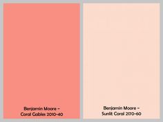 two different shades of pink and beige with the same color scheme in each one's palette