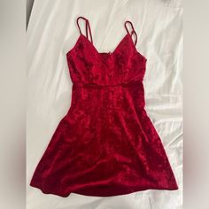 Never Worn Red Velvet Dress, Velvet Dress, Lady In Red, Red Velvet, Colorful Dresses, Velvet, Mini Dress, Womens Dresses, Red