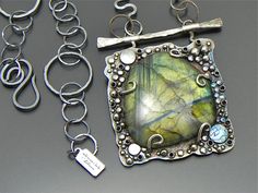 Cold Connections, Hantverk Diy, Glass Jewelry Box, Silver Clay, Metalsmithing Jewelry, Metal Clay Jewelry, Labradorite Necklace, Sterling Necklaces, Silver Jewellery Sets