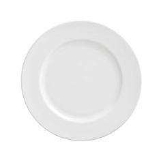 an empty white plate on a white background