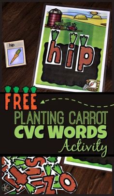 free printables for planting carrots and cvc words activity with the help logo