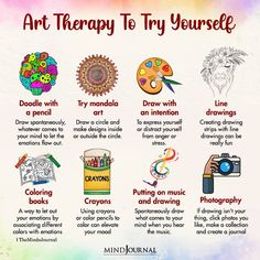 Art Relaxation Ideas, Art Therapy Challenge, Calming Drawings Art Therapy, Art For Relaxation, Art Therapy Journaling, Art As Therapy, Creative Therapy Activities, Therapy Drawing Ideas, How To Relax