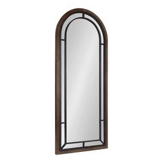 20" X 48" Audubon Arch Wall Mirror Rustic Brown - Kate & Laurel All Things Decor : Target