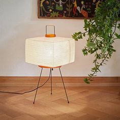 Cubed Tripod Akari Lamp - Futura's Studio - Default Title - Floor Lantern, Paper Floor Lamp, Loft Lighting, Luminaire Vintage, Floor Lamp Bedroom, Lantern Floor Lamp, Wabi Sabi Style, Tripod Floor Lamp, Paper Table