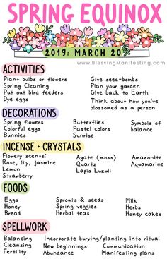 Spring Equinox Correspondences, Spring Equinox Spells, Ostara Kids Crafts, Ostara Crafts Diy, Ostara With Kids, Ostara Traditions Recipes For, Spring Solstice Rituals, Ostara Ritual Ideas, Spring Spells