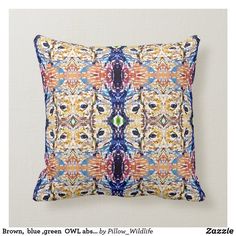 a colorful pillow with an intricate design on it