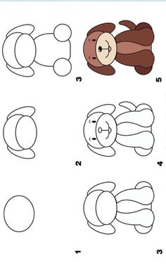 how to draw a teddy bear step by step with pictures and instructions for children's drawings