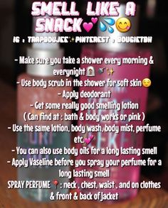 Smell Like A Snack, Beauty Routine Tips, Clear Skin Tips, Beauty Tips For Glowing Skin, Baddie Tips, Vie Motivation, Photoshoot Idea, Healthy Skin Tips, Teen Life Hacks