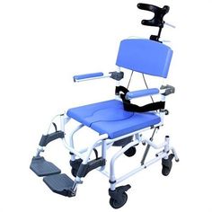 Healthline Ezee Life 18-Inch 4-Way Seat Aluminum Rehab Shower Commode Chair Shower Commode Chair, Shower Chairs, Transport Chair, Commode Chair, Mobility Scooters, Shower Chair, Electric Wheelchair, Wheelchair, Height Adjustable