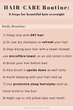 Overnight Hair, Hair Overnight, Natural Hair Care Routine, Sleep Hairstyles, Healthy Hair Routine, Using Dry Shampoo, Overnight Hairstyles, Hair Growing Tips, Sleep Tips