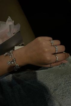 #pandora Pandora Rings Aesthetic, Silver Rings Aesthetic, Pandora Aesthetic, Pandora Me, Silver Jewlery, Rings Aesthetic