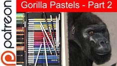 gorilla pastels - part 2 cover image with pencils and monkey's head