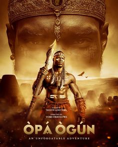 the movie poster for opa ogun, an unforocatable adventure film