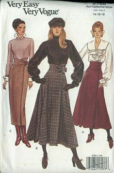 Look 80s, Design Moda, Vintage Dress Patterns, Vogue Pattern, Vogue Patterns, Fashion Design Drawings, Fashion Design Sketches, Moda Vintage, Vintage Vogue