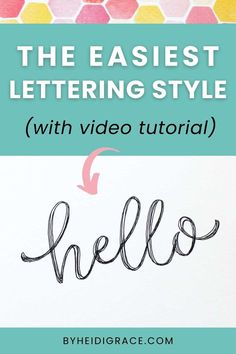 the easyest lettering style with video