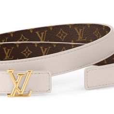 LOUIS VUITTON® - Lv Iconic 20mm Reversible Belt - Grey Rose Xmas Wishlist, Luxury Belts, Pink Monogram, Grey Roses, Reversible Belt, Louis Vuitton Official, Canvas Leather, Monogram Canvas, Latest Design