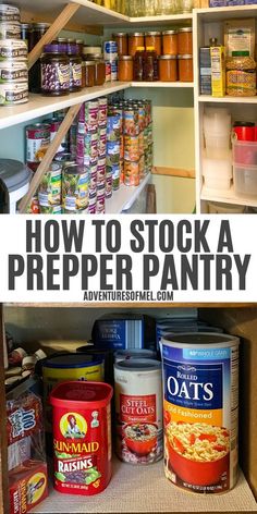 Prepper Pantry, Survival Food Storage, Pantry List, Prepper Food, Preppers Pantry, Ideas For Food, Emergency Preparedness Food, Emergency Prepardness, Emergency Food Storage