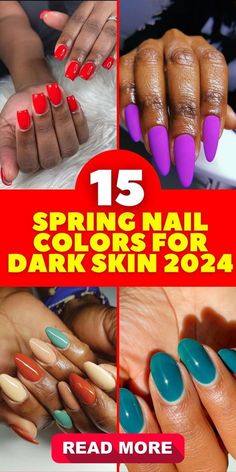 Spring Nails On Black Women, Spring Nail Polish Colors 2024, Spring Nail Colors 2024, Dark Skin Nail Polish, Nail Colors For Dark Skin, New Nail Trends, April Nails, Pastel Nails Designs, Toe Nail Color