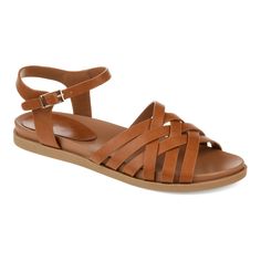 Perfect your look with these chic Kimmie women's sandals from Journee Collection. SHOE FEATURES Faux Leather Flexible Out sole Basket Weave Design SHOE CONSTRUCTION Faux leather upper Manmade lining Rubber outsole SHOE DETAILS Open toe Buckle closure Polyurethane footbed 0.5-in. platform height Gift Givers: This item ships in its original packaging. If intended as a gift, the packaging may reveal the contents. Size: 6. Color: Beig/Khaki. Gender: female. Age Group: adult. Material: Synthetic. Strap Flat Sandals, Ankle Strap Sandals Flat, Wide Fit Boots, Strappy Sandals Flat, Strappy Flats, Slide Slippers, Ankle Strap Flats, Shoe Last, Rubber Shoes