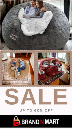 Giant 7ft Fur Bean Bag with Fillers at a very affordable price Large Bean Bags