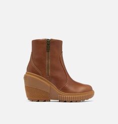 The Ona Ave  Zip Wedge Combines A Classic Silhouette With Rubber Details. Unique And Perfect For Fall . Lace Up Wedge Boots, Fall Shoe, Shoe Trend, Lace Up Wedges, Cole Haan Women, Wedge Boots, Classic Silhouette, Embossed Leather, Trending Shoes