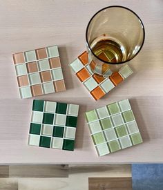 Quirky Minimalist Decor, Hantverk Diy, Tiles Mosaic, Deco Luminaire, Translucent Glass, Salalah, Glass Tiles, Tile Coasters, Decoration Inspiration