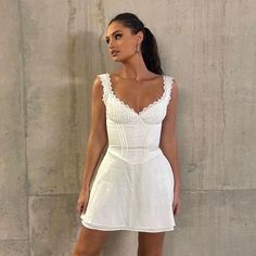 House Of Cb 'Tilly' White Pin Tuck Mini Dress. Size Xl. House Of Cb Pixie Dress, House Of Bc White Dress, House Of Cb Mini Dress, House Of Cb Tallulah Dress, House Of Cb White Mini Dress, House Of Cb Dresses, House Of Cb, House Dress, Pin Tucks