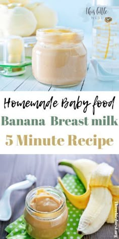 homemade baby food with bananas and peanut butter