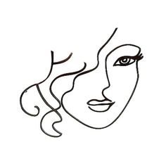 a drawing of a woman's face