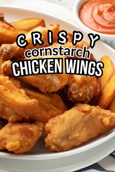 Crispy Cornstarch Fried Chicken Recipe Crispy Air Fryer Chicken Wings Corn Starch, Air Fryer Chicken Wings With Corn Starch, Dry Chicken Wings, Cornstarch Chicken Breading, Cornstarch Wings, Oven Fried Chicken Wings Corn Starch, Chinese Wings Fried, Chicken Wings Corn Starch Recipe, Crispy Baked Chicken Wings Cornstarch