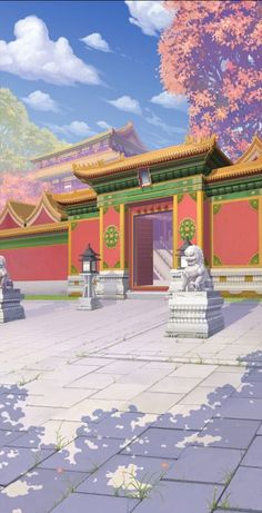 Landscape Anime, Background Zepeto, Zepeto Background, Chinese Temple