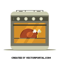 an oven with a turkey cooking in it