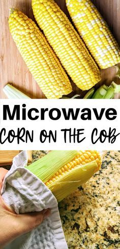 microwave corn on the cob is ready to be cooked and put in an oven