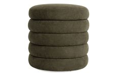 four round cushions stacked on top of each other