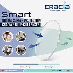 SMART DIGITAL SCREEN PROTECTION CRACIA'S BLUE-CUT LENSES. Visit to Know more: www.cracia.in #lenses #changerx #CraciaLens #spectacles #SpectaclesLens #eyecare #eyesurgeon #eyedoctor #eyewear #eyehealth #eyeglasses #eyewearfashion #eyewearstyle #eyesight #eyeweartrends #eyeweardesign #eyeprotection #eyecareprofessionals #eyewearshop #eyewearglasses #eyedoctors Eyewear Shop, Eyewear Trends, Eye Protection, Eyewear Design, Eye Wear Glasses