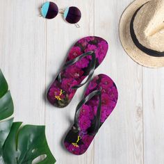 Hot Pink Shoes, Iphone Case Photo, Floral Flip Flops, Colorful Slippers, Yellow Clothes, Green Throw Pillows, Cute Leggings, Bright Purple, Bougainvillea