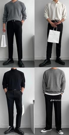 Mens Fashion Korean Street Style, Men Official Wear, Asian Casual Outfits Men, Men Outfit Ideas Formal Classy, Casual Fancy Outfits Men, Boys Outfits Aesthetic Casual, Semi Casual Men Outfits, Black Shoes Outfit Men, Mens Outfits Red